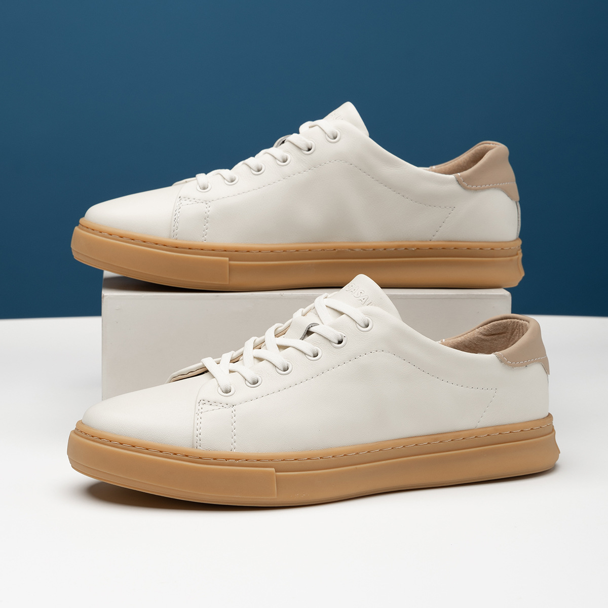 Men's White Simple Breathable Trendy Casual Shoes